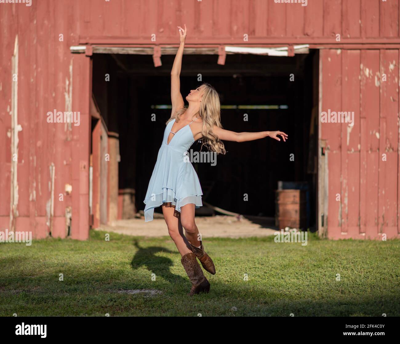 Cowgirl Ballerina Stockfoto