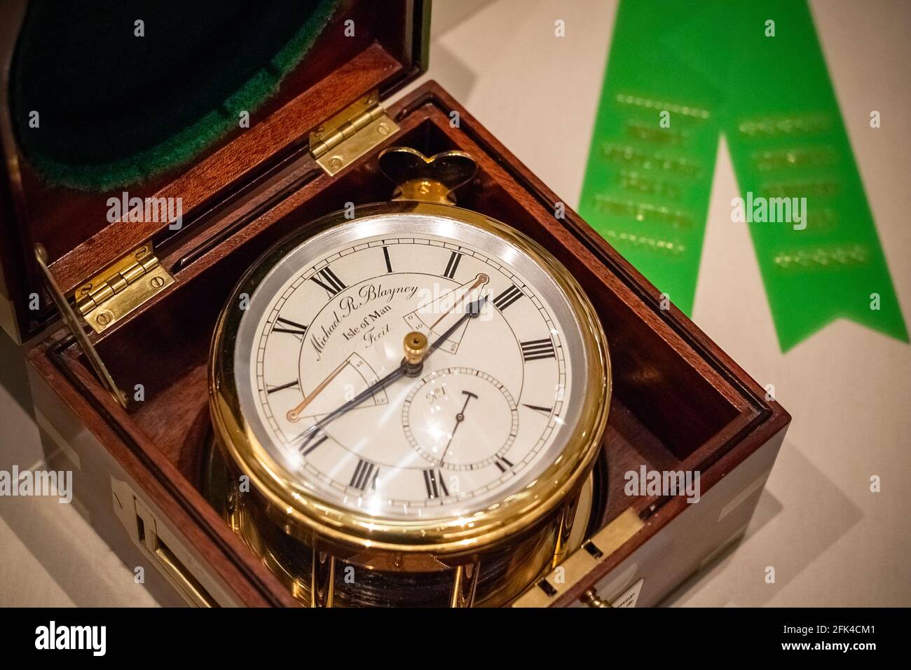 Altes Chronometer im Science Museum in London Stockfoto