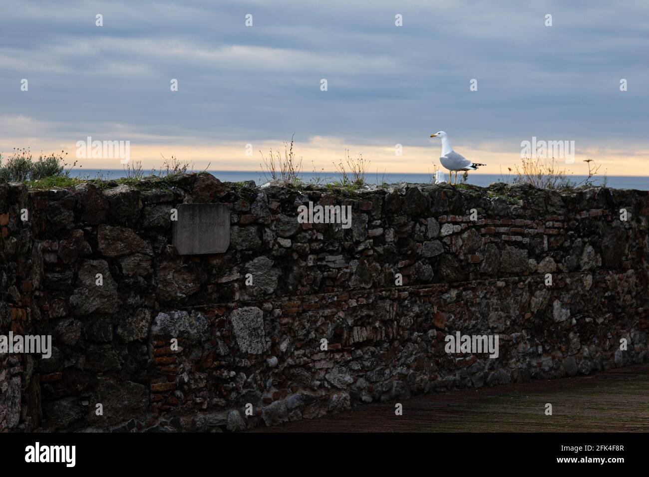 Foto scattata a Savona sul lungo Mare dopo un temporale Stockfoto