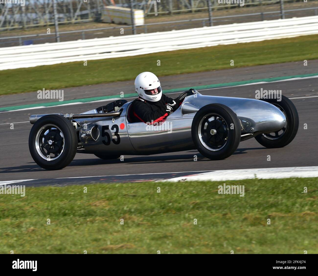 Simon Dedman, Cooper Mk 10, Formel 3, 500 Owners Association, VSCC Spring Start Meeting, Silverstone, Northamptonshire, England, 17. April 2021. Stockfoto