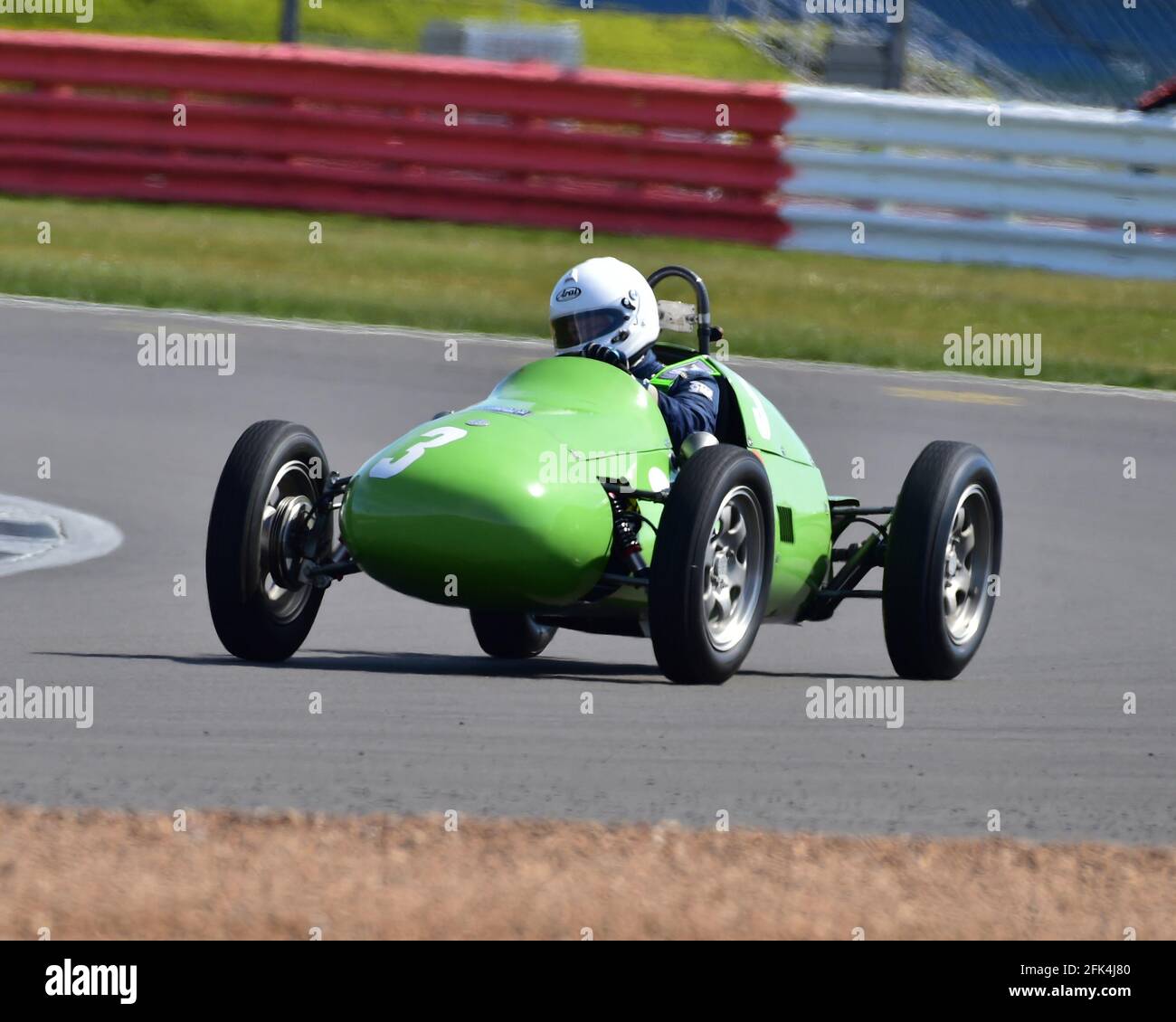 Andy Raynor, JBS Mk1, Formel 3, 500 Owners Association, VSCC Spring Start Meeting, Silverstone, Northamptonshire, England, 17. April 2021. Stockfoto