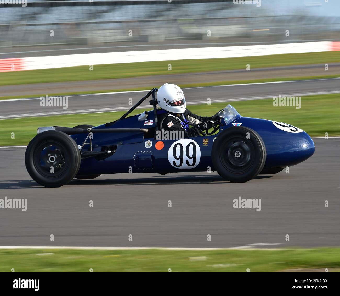 Alex Wilson, Mackson F3 500, Formel 3, 500 Owners Association, VSCC Spring Start Meeting, Silverstone, Northamptonshire, England, 17. April 2021. Stockfoto