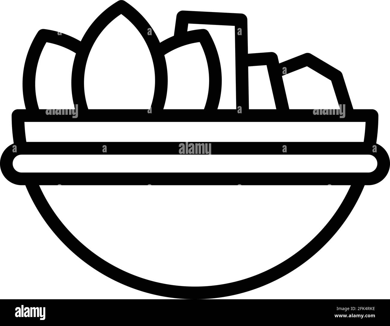 Koreanisches Gemüse-Symbol. Skizzieren koreanischen Gemüse Vektor-Symbol für Web-Design isoliert auf weißem Hintergrund Stock Vektor