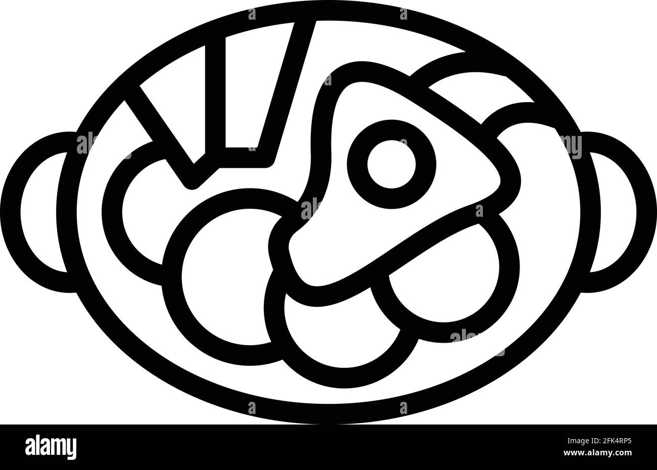 Koreanische Dinner-Ikone. Skizzieren Sie koreanisches Abendessen Vektor-Symbol für Web-Design isoliert auf weißem Hintergrund Stock Vektor