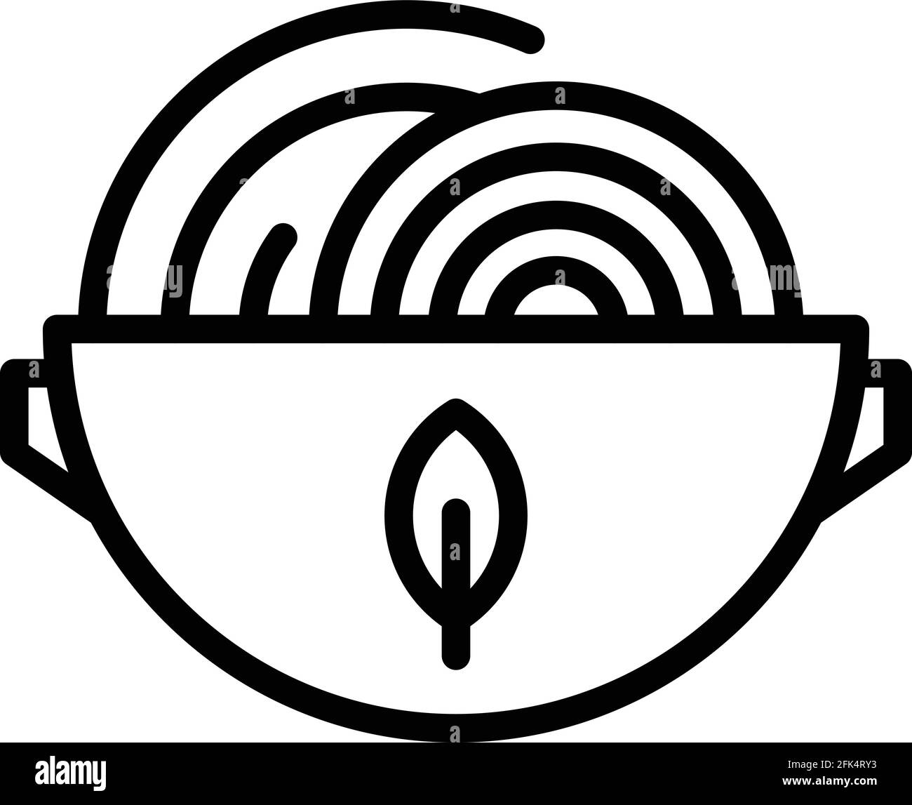 Würzige koreanische Küche. Skizzieren würzige koreanische Lebensmittel Vektor-Symbol für Web-Design isoliert auf weißem Hintergrund Stock Vektor