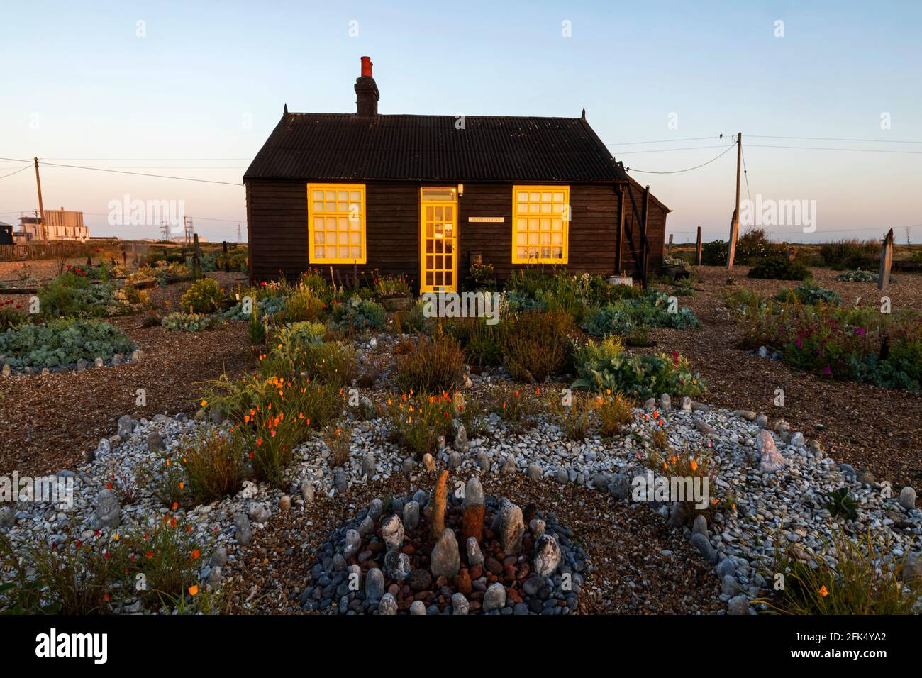 England, Kent, Dungeness, Prospect Cottage, die ehemalige Heimat des Filmregisseurs Derek Jarman *** Local Caption *** UK,United Kingdom,Great Britain,Brit Stockfoto