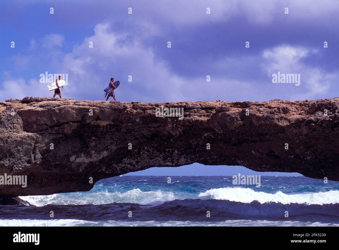 Karibik, ABC-Inseln, Aruba, Königreich der Niederlande, Niederländische Antillen, Naturbrücke, Stockfoto