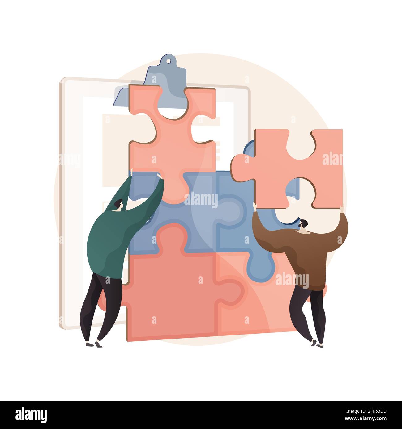 Projektabwicklung abstrakte Konzept Vektor Illustration. Stock Vektor