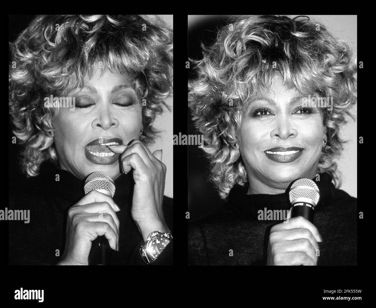 Tina Turner bei der Pressekonferenz zu Twenty Four Seven Album und Tour im Pavillion Gabriel, Paris, 27. Oktober 1999 Stockfoto