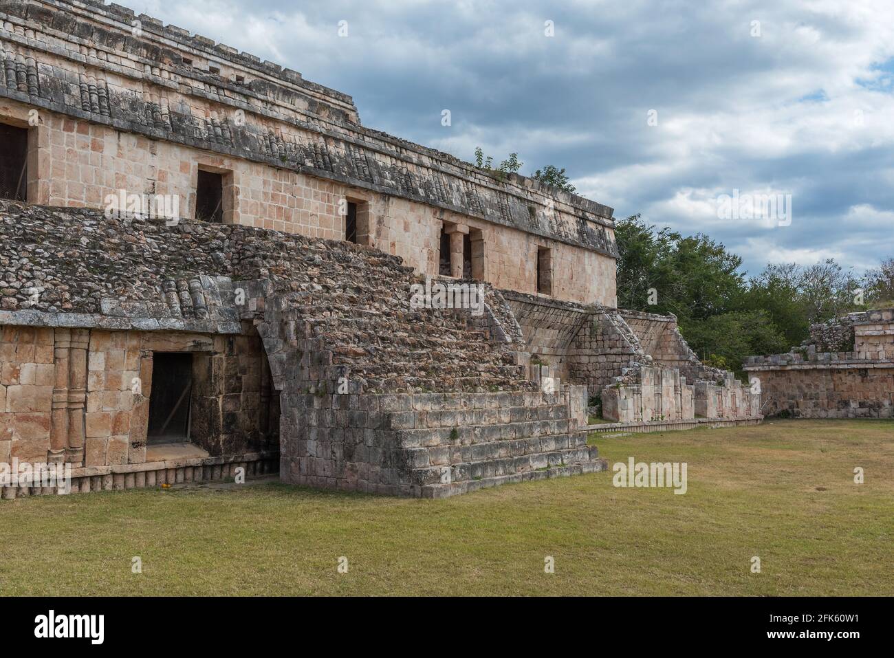 Die Ruinen der antiken Stadt von Kabah, Yucatan, Mexiko Stockfoto