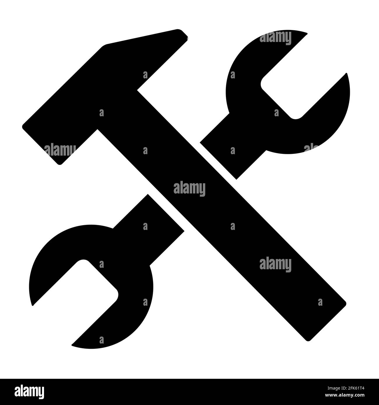 Reparatursymbol auf weißem Hintergrund. Vektorgrafik Stock Vektor