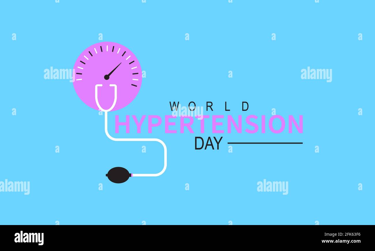 World Hypertension Day Gesundheitsprävention und Sensibilisierung Vektor-Konzept. Banner, Poster – Vorlage Für Die Kampagne Zum Welthypertension Day. Stock Vektor