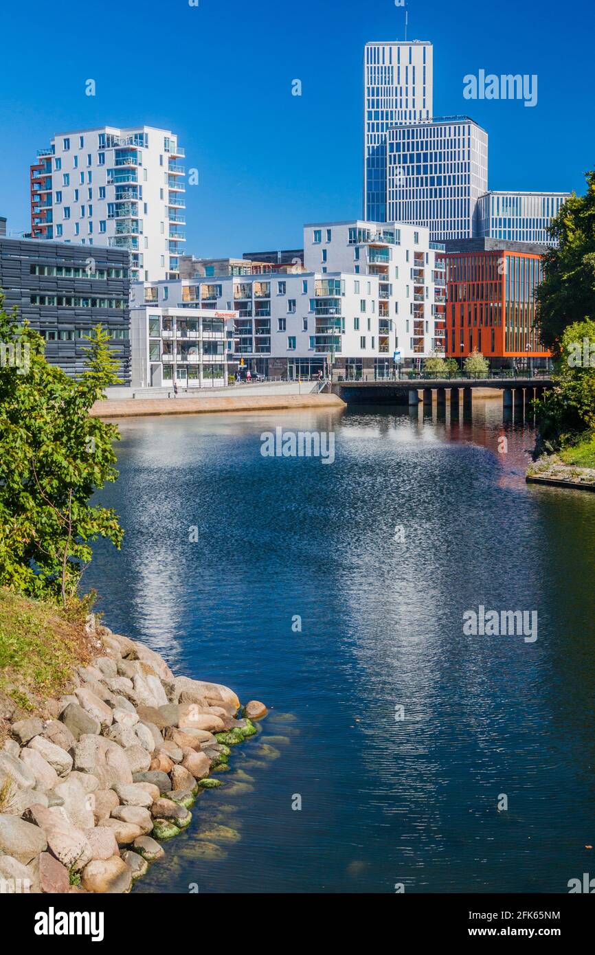 MALMÖ, SCHWEDEN - 27. AUGUST 2016 Zeitgenössische Architektur in Malmö Schweden Stockfoto