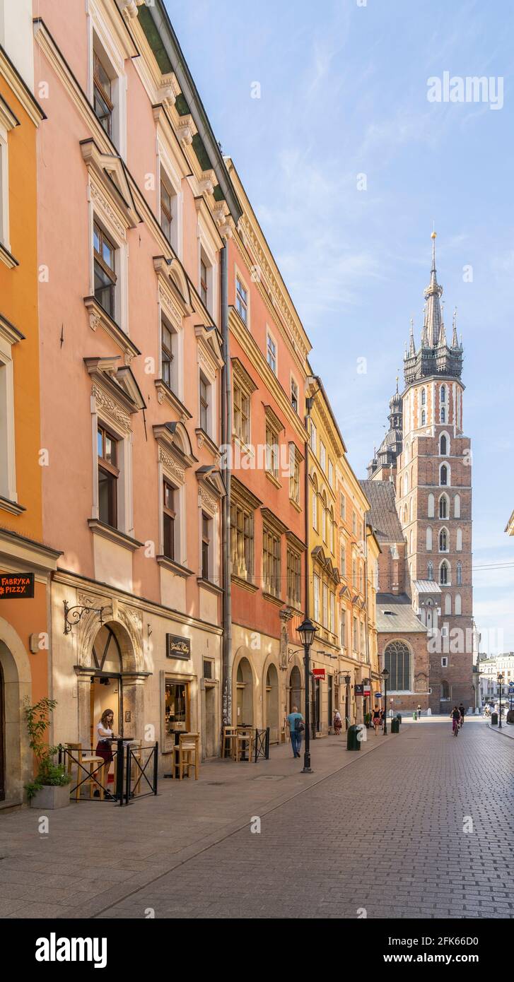 Krakau Polen August 2020. Basilika St. Marys, Krakau, Altstadt, kleinpolen, Polen Stockfoto