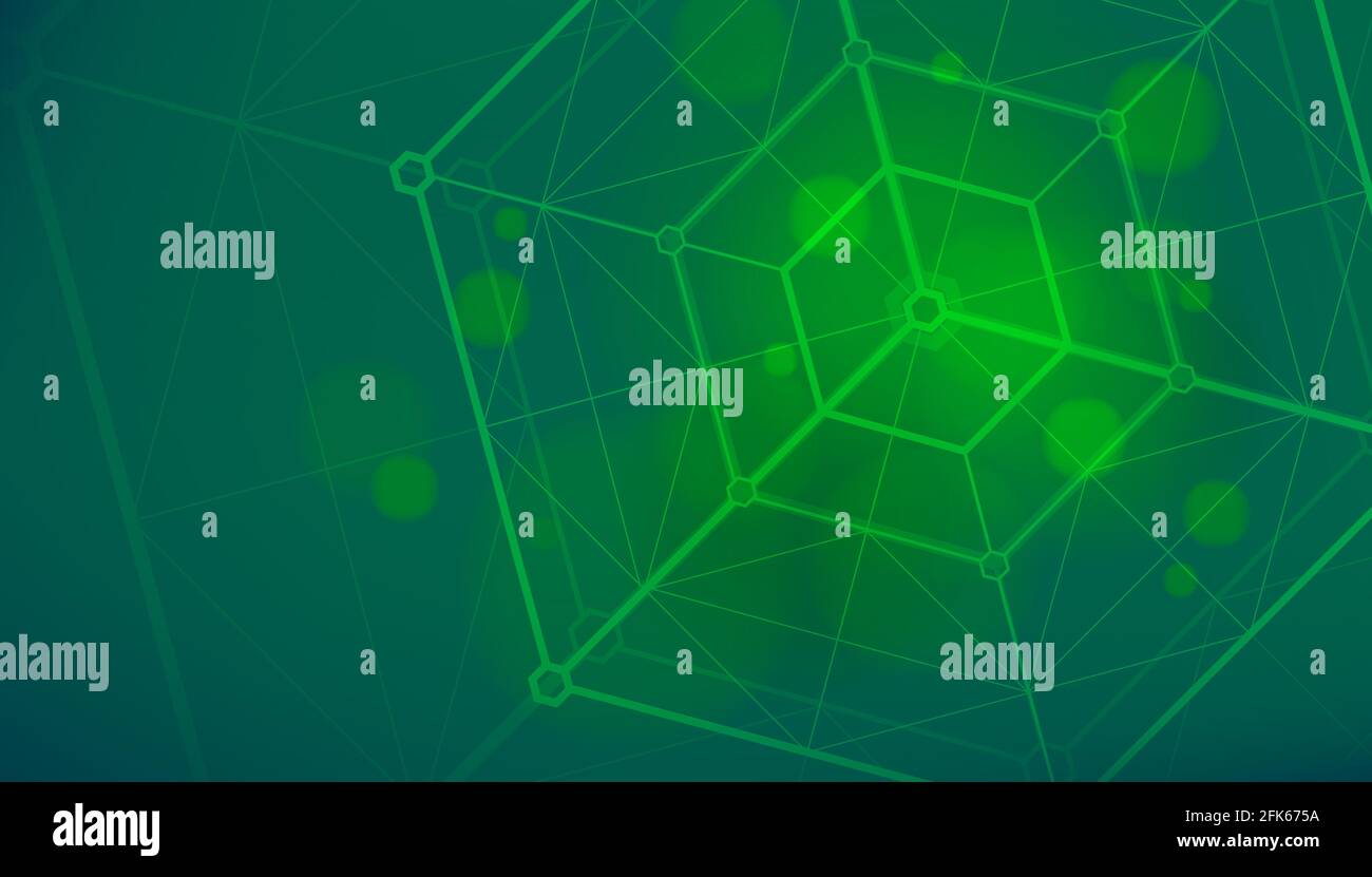 Abstrakte Digitaltechnik und geometrische Verbindungslinien auf dem Hintergrund. Digitale Datenvisualisierung. Stock Vektor
