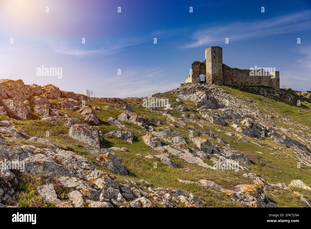 Enisala Festung. Wichtiges historisches Wahrzeichen in der Nähe von Tulcea und Constanta Stockfoto
