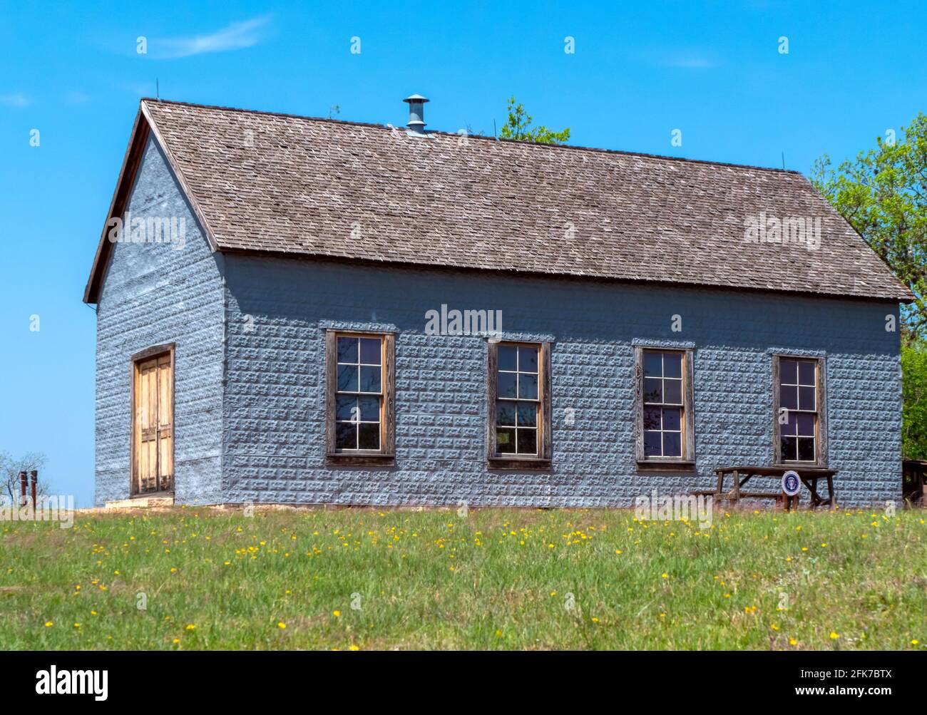 LYNDON B JOHNSON NATIONAL HISTORIC PARK, TEXAS, USA - Apr 27, 2021: Lyndon B Johnson National Historic Park, Texas USAJunction School. Erste Stockfoto