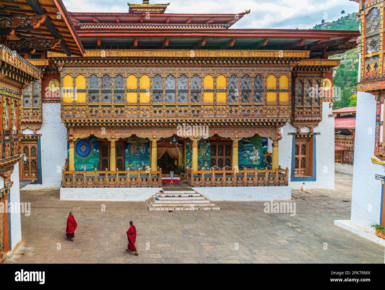 Wunderschönes Punakha Dzong Kloster in Bhutan Stockfoto