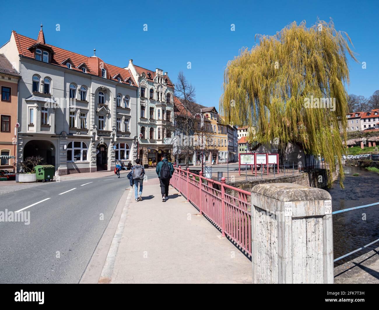 Altstadt von Stadtroda in Thüringen Stockfoto