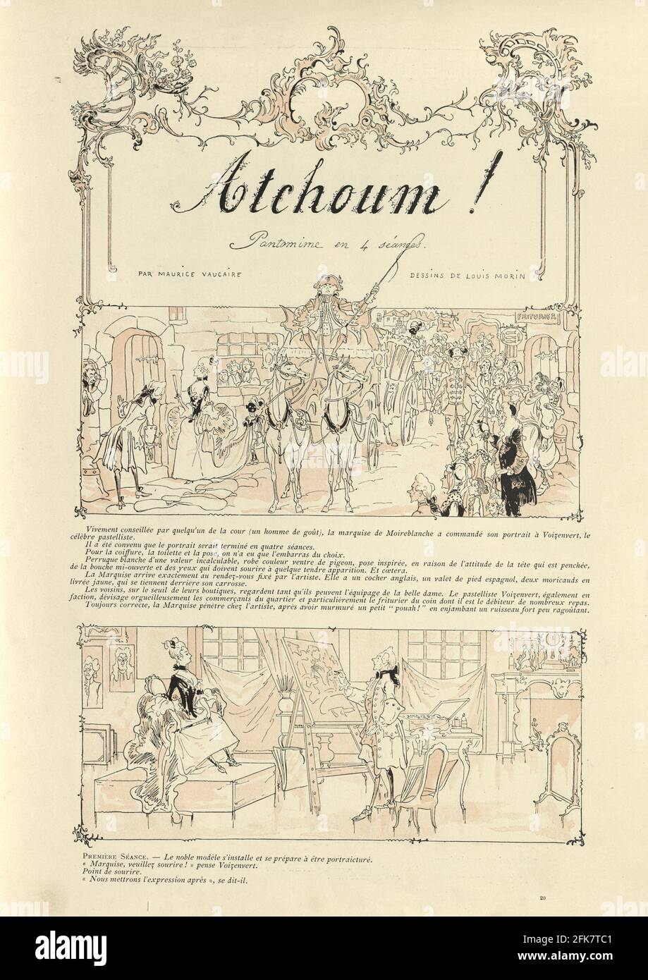 Atchoun! Eine Pantomime in vier Szenen, von Maurice Vaucaire 19. Jahrhundert. Teil 1 Stockfoto