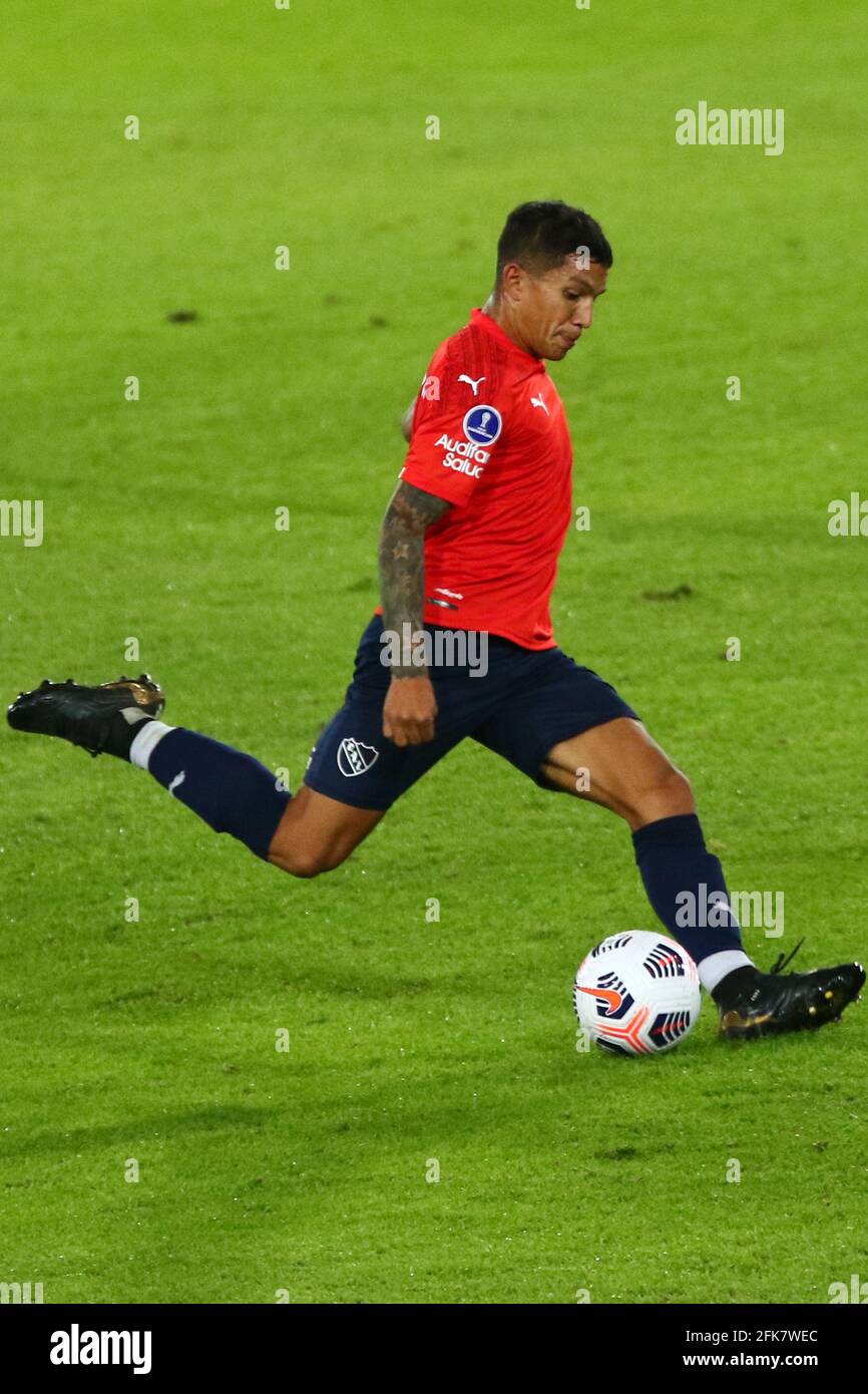 BUENOS AIRES, 28.04.2021: Independiente und Montevideo City Torque spielen das Spiel für die Gruppe B der Copa CONMEBOL Sudamericana (Néstor J. Beremblum) Stockfoto