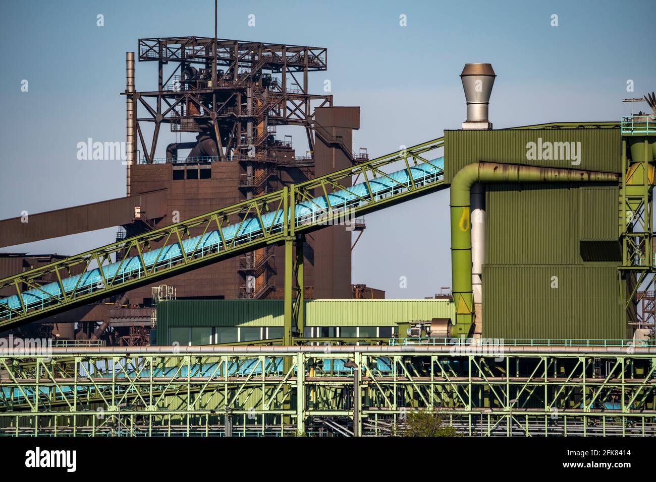 Stahlwerk von thyssenkrupp in Duisburg-Marxloh, Hochofen Schwelgern 1, Kokerei Schwelgern, Duisburg, NRW, Deutschland Stockfoto