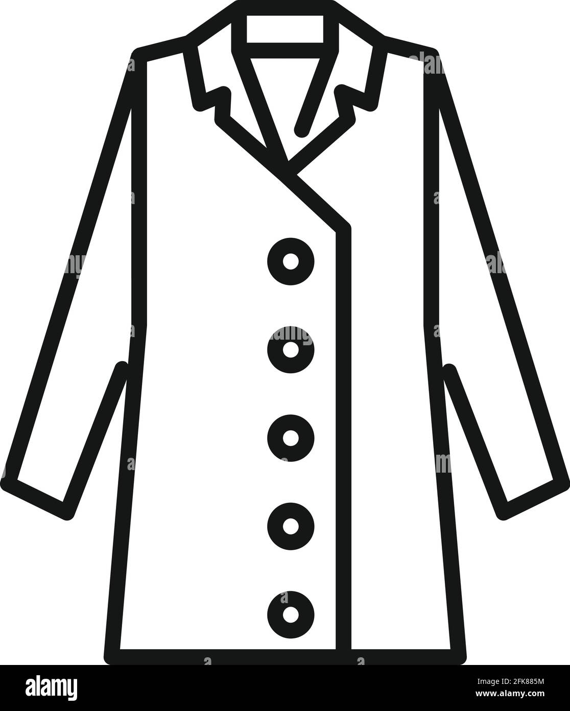 Symbol für die chemische Reinigung der Jacke, Umriss-Stil  Stock-Vektorgrafik - Alamy