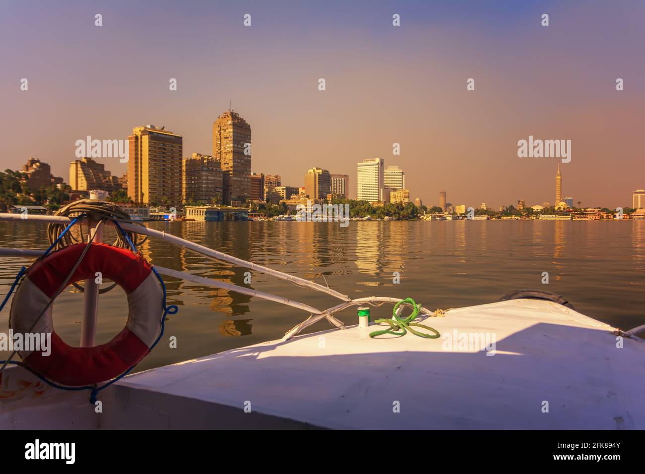 Kairo Blick vom Nil, Ägypten. Stockfoto