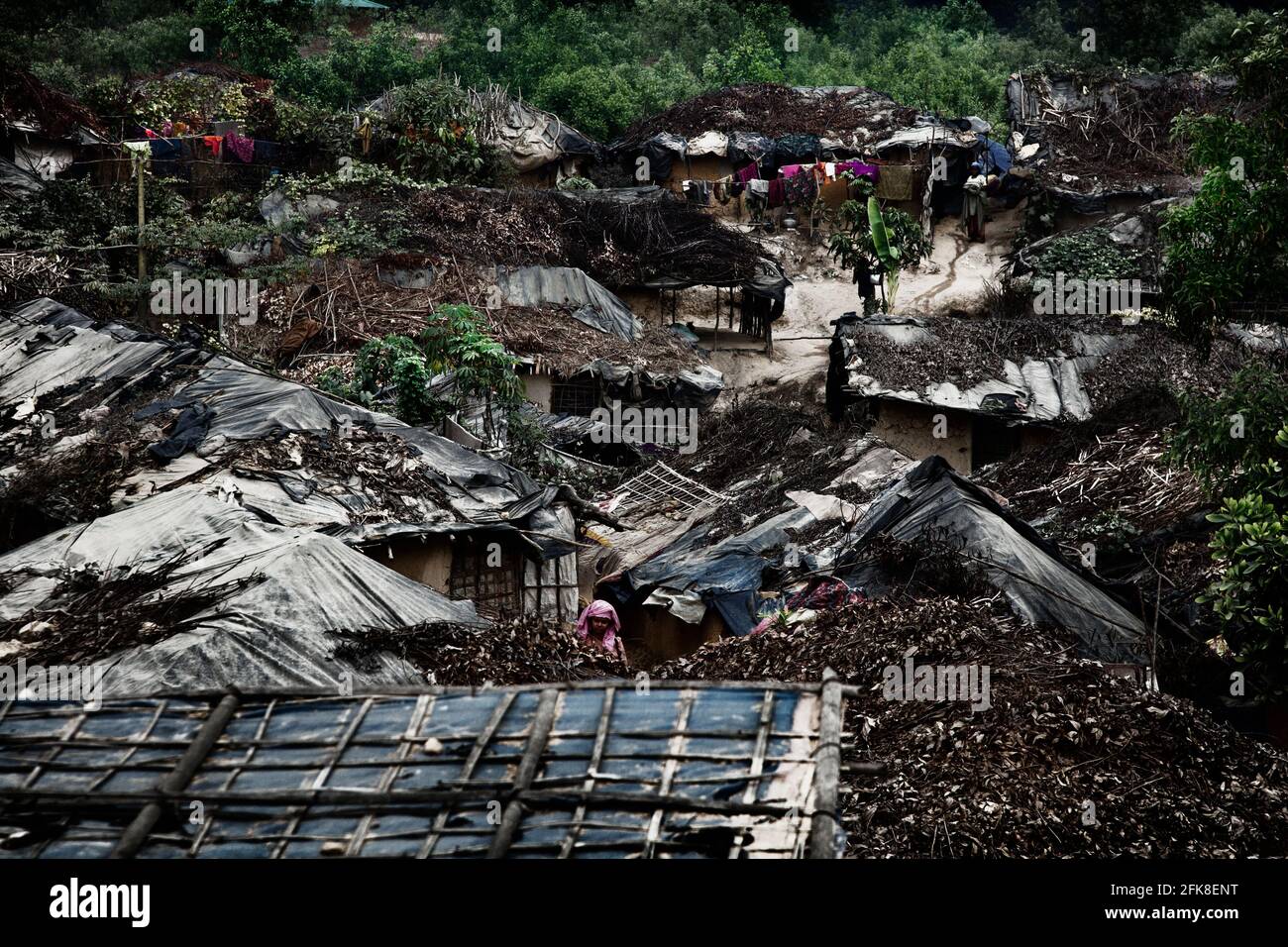 Das Flüchtlingslager Kutupalong, Bangladesch, grenzt an Myanmar Stockfoto
