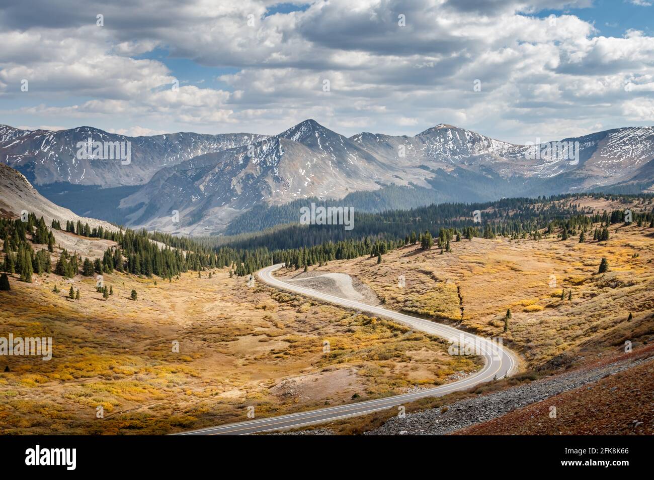 Von der Spitze des Cottonwood Pass, Colorado, USA Stockfoto