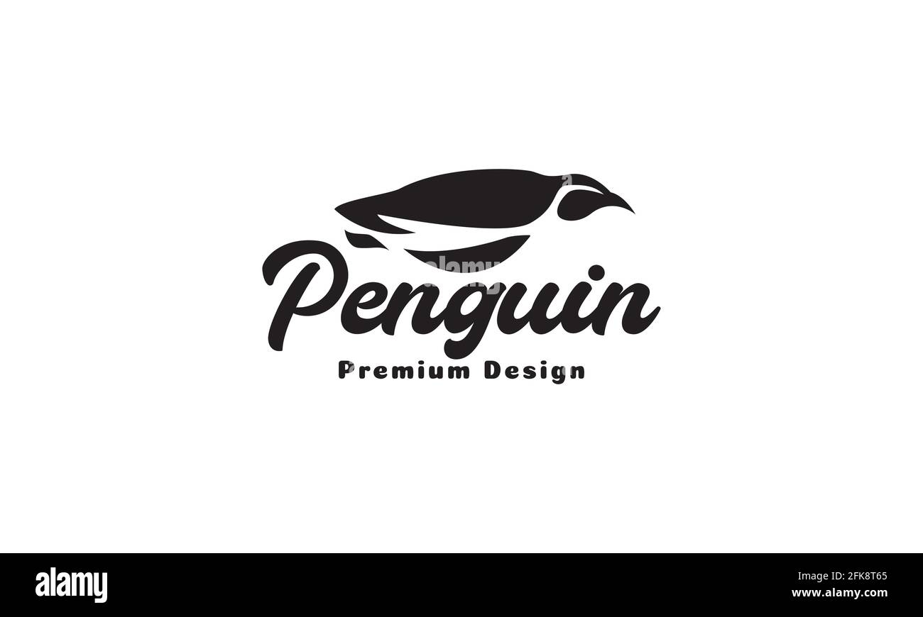 Silhouette moderne Vogel Pinguin schwimmen Logo Symbol Symbol Vektor Grafik Designdarstellung Stock Vektor
