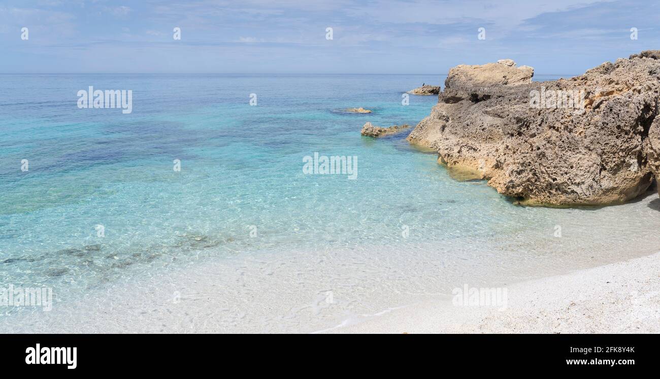 Details des Quarzsands des Strandes von is arutas, Cabras, Sardinien Stockfoto