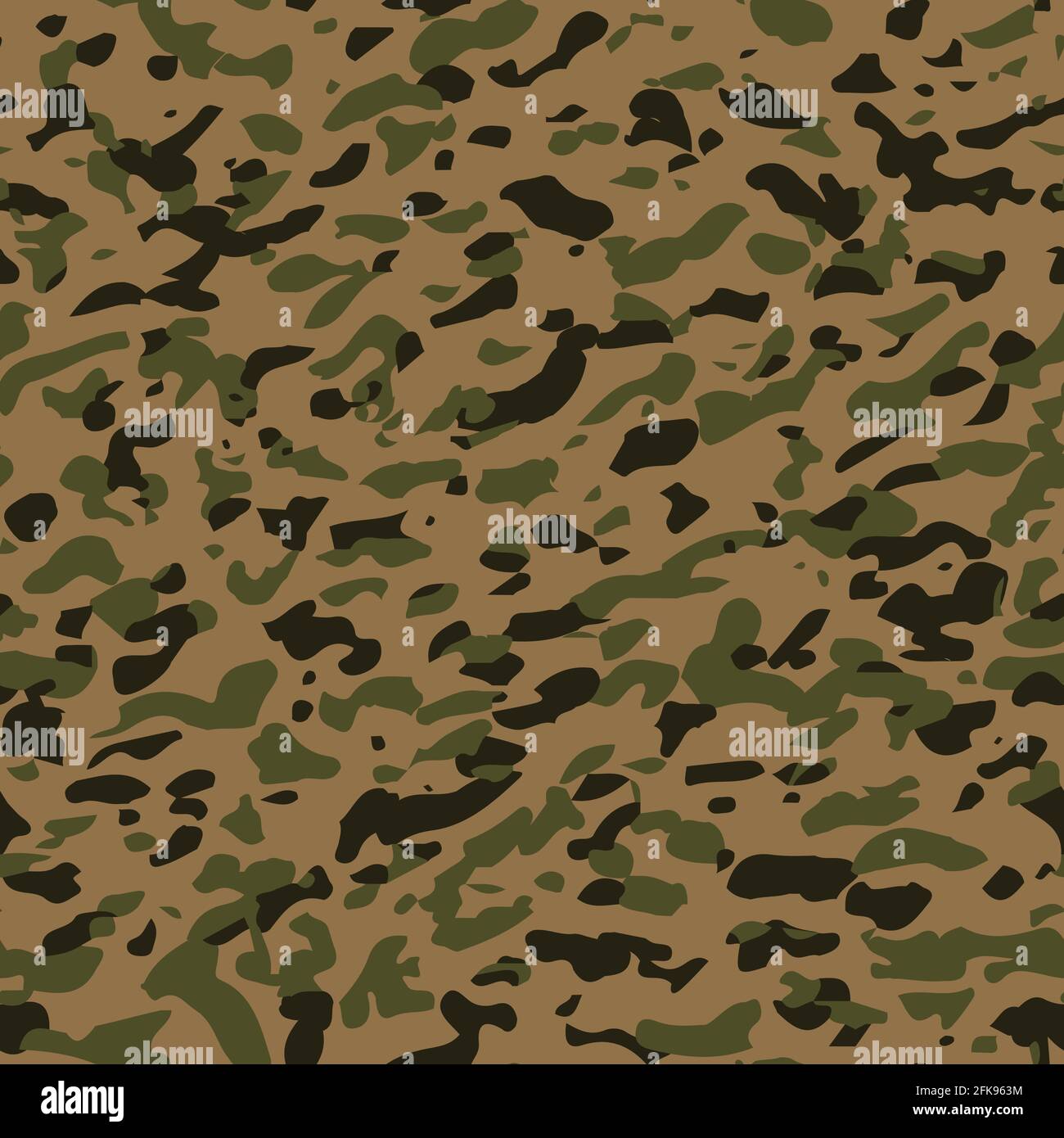 Nahtloses Camouflage-Militärmuster. Abstrakter khaki-Hintergrund. Textur für Armee Vektor Illustration Stock Vektor