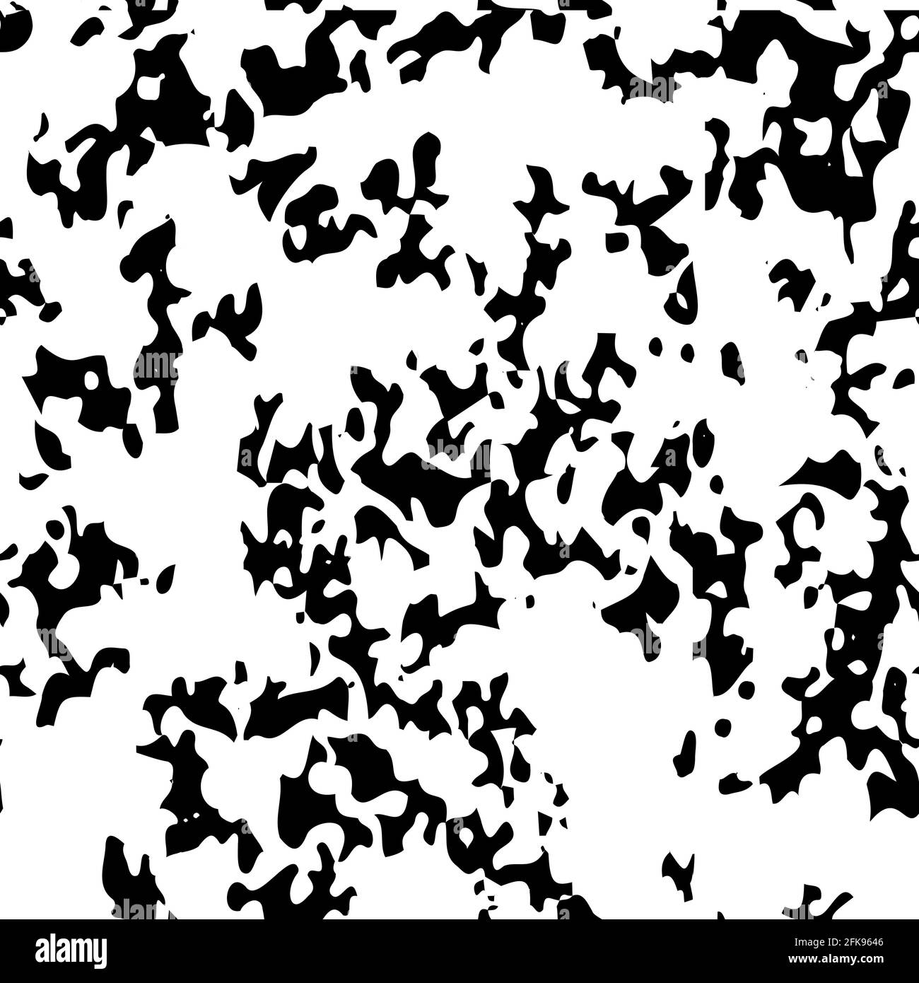 Schwarz chaotisch meliert Muster, Textur Hintergrund. Überlagerung von Körnung und Rauschen, unregelmäßige Freiformpunkte für Hintergrund und Effekte der Vorlage, Vektorillust Stock Vektor
