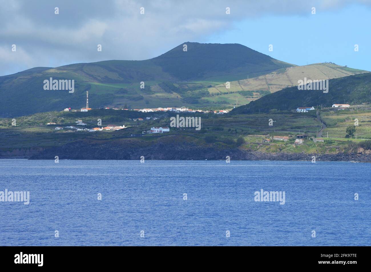 Die vulkanische Küste der Insel Graciosa, Azoren Archipel Stockfoto