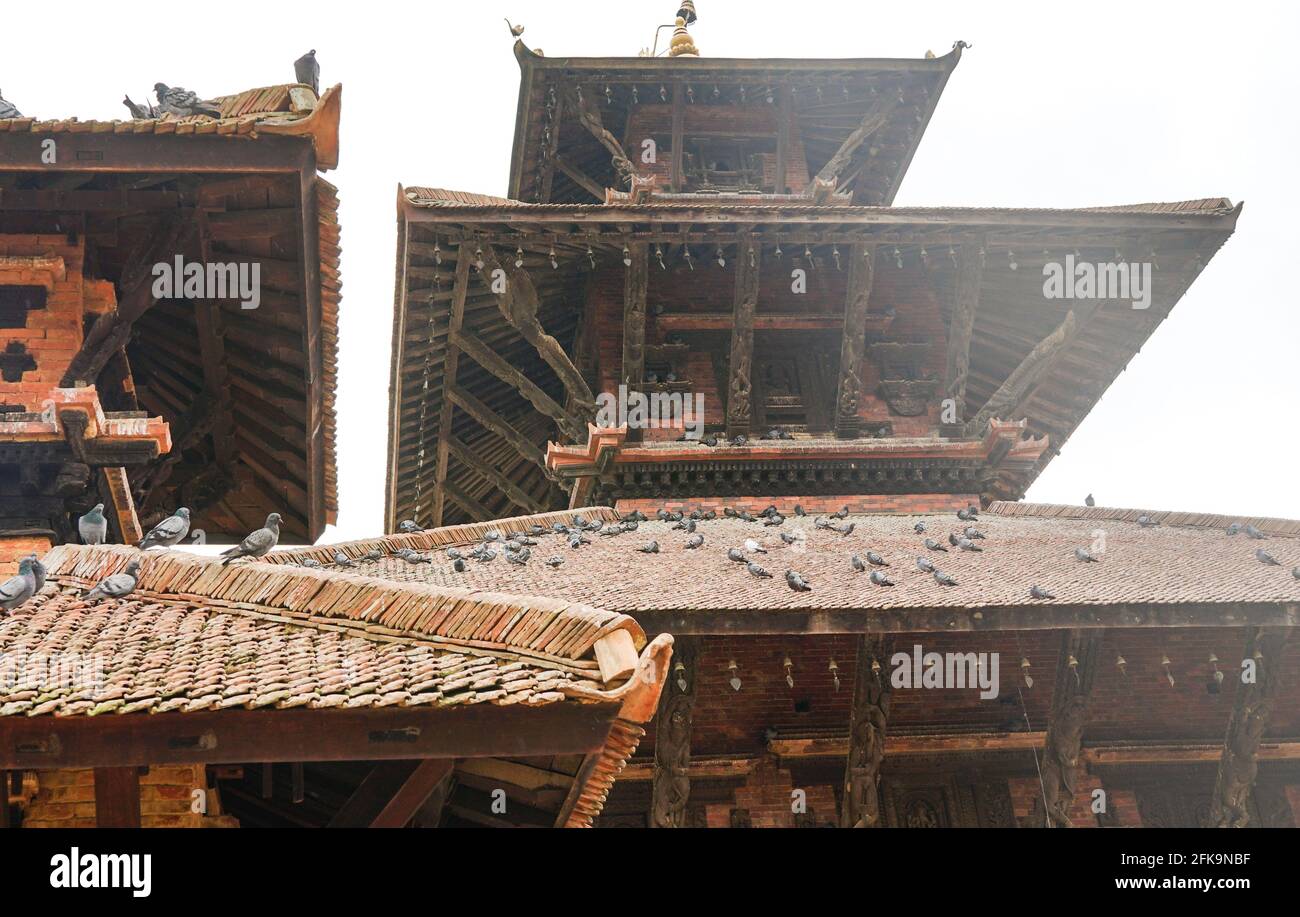 Indreshwor Mahadev-Tempel am Panauti Durbar-Platz in Nepal, UNESCO-vorläufige Stätte. Die heilige und heilige Stadt Stockfoto