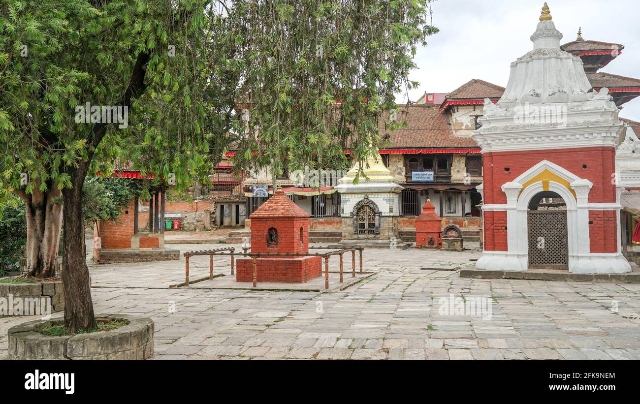 Indreshwor Mahadev-Tempel am Panauti Durbar-Platz in Nepal, UNESCO-vorläufige Stätte. Die heilige und heilige Stadt in Südasien. Hinduismus und Buddhismus Land Stockfoto