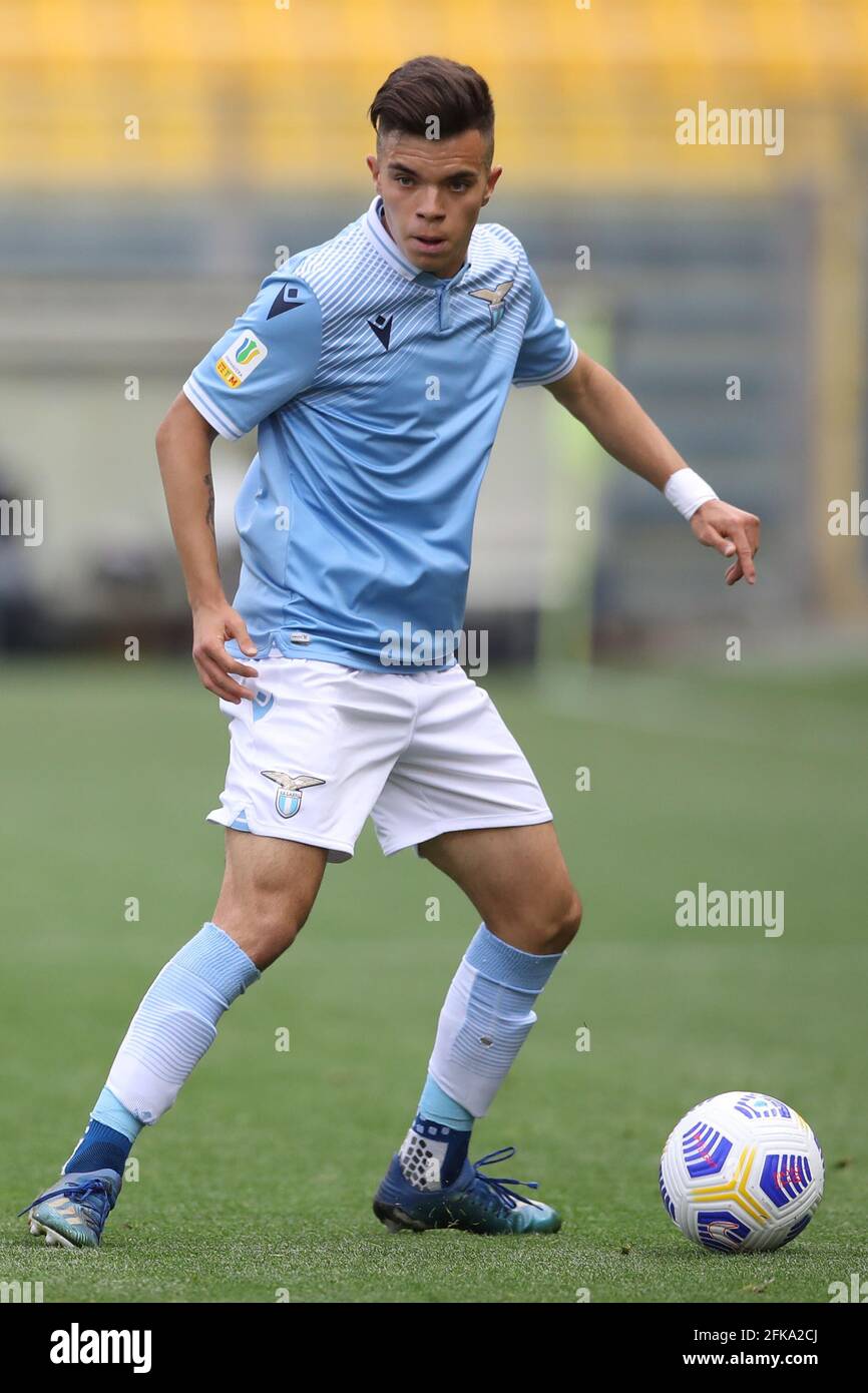 Parma, Italien, 28. April 2021. Angelo Ndrecka von der SS Lazio während des Primavera Coppa Italia-Spiels im Stadio Ennio Tardini in Parma. Bildnachweis sollte lauten: Jonathan Moscrop / Sportimage Stockfoto