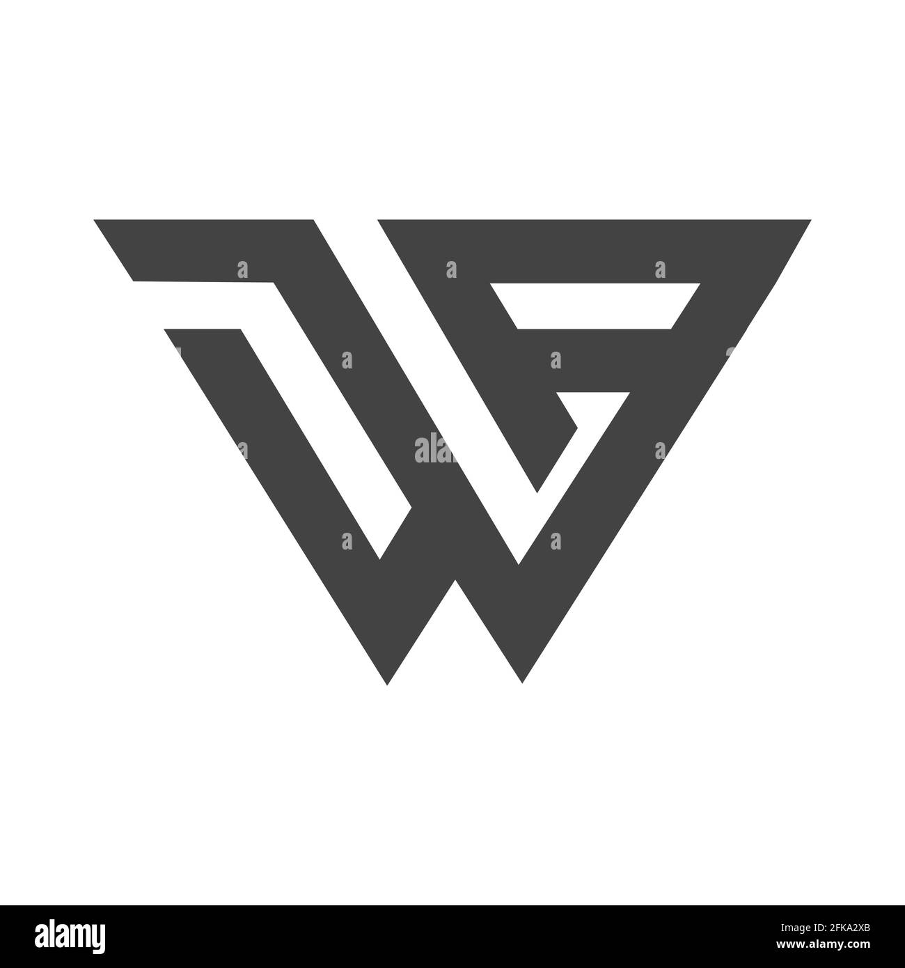 Alphabet Buchstaben Initialen Monogramm Logo AW, WA, W und A Stock Vektor