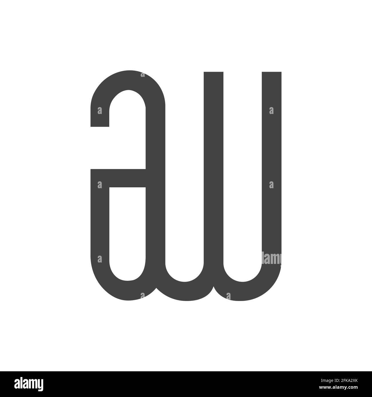 Alphabet Buchstaben Initialen Monogramm Logo AW, WA, W und A Stock Vektor