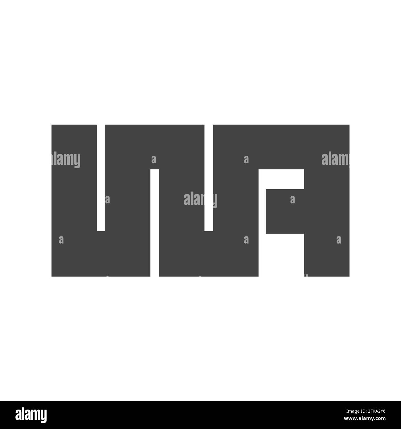 Alphabet Buchstaben Initialen Monogramm Logo AW, WA, W und A Stock Vektor