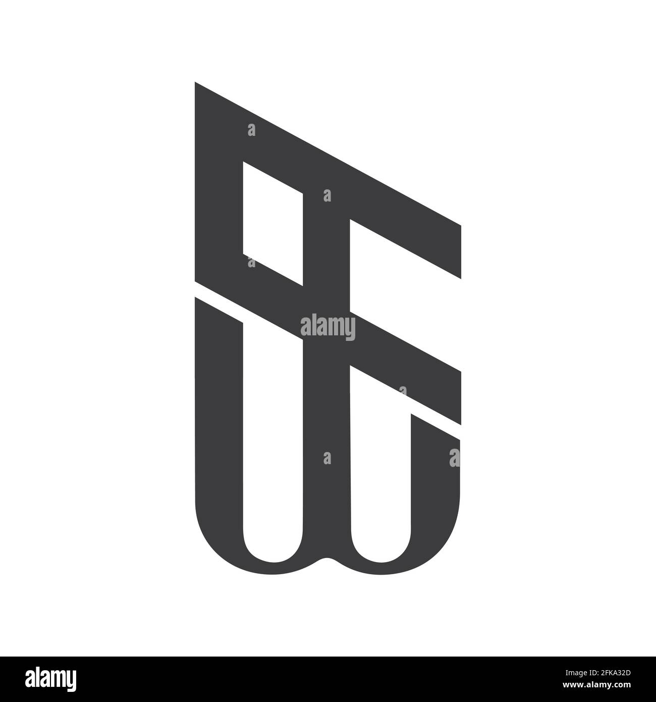 Alphabet Buchstaben Initialen Monogramm Logo AW, WA, W und A Stock Vektor