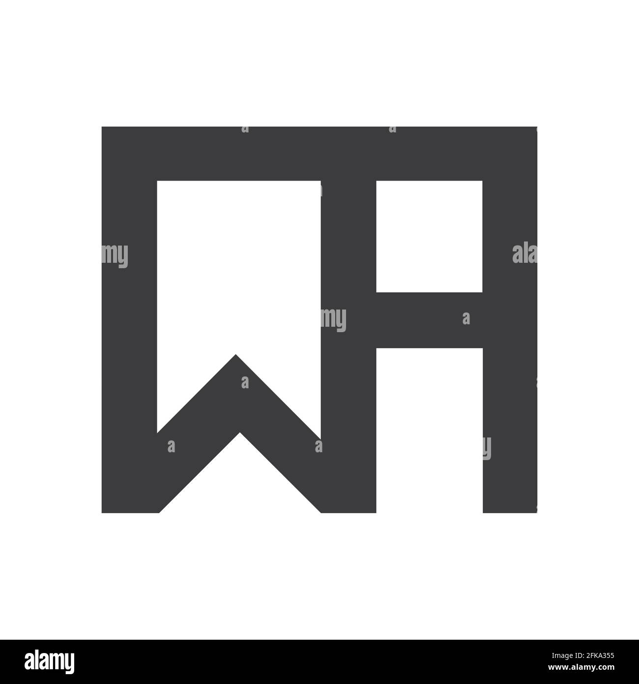 Alphabet Buchstaben Initialen Monogramm Logo AW, WA, W und A Stock Vektor