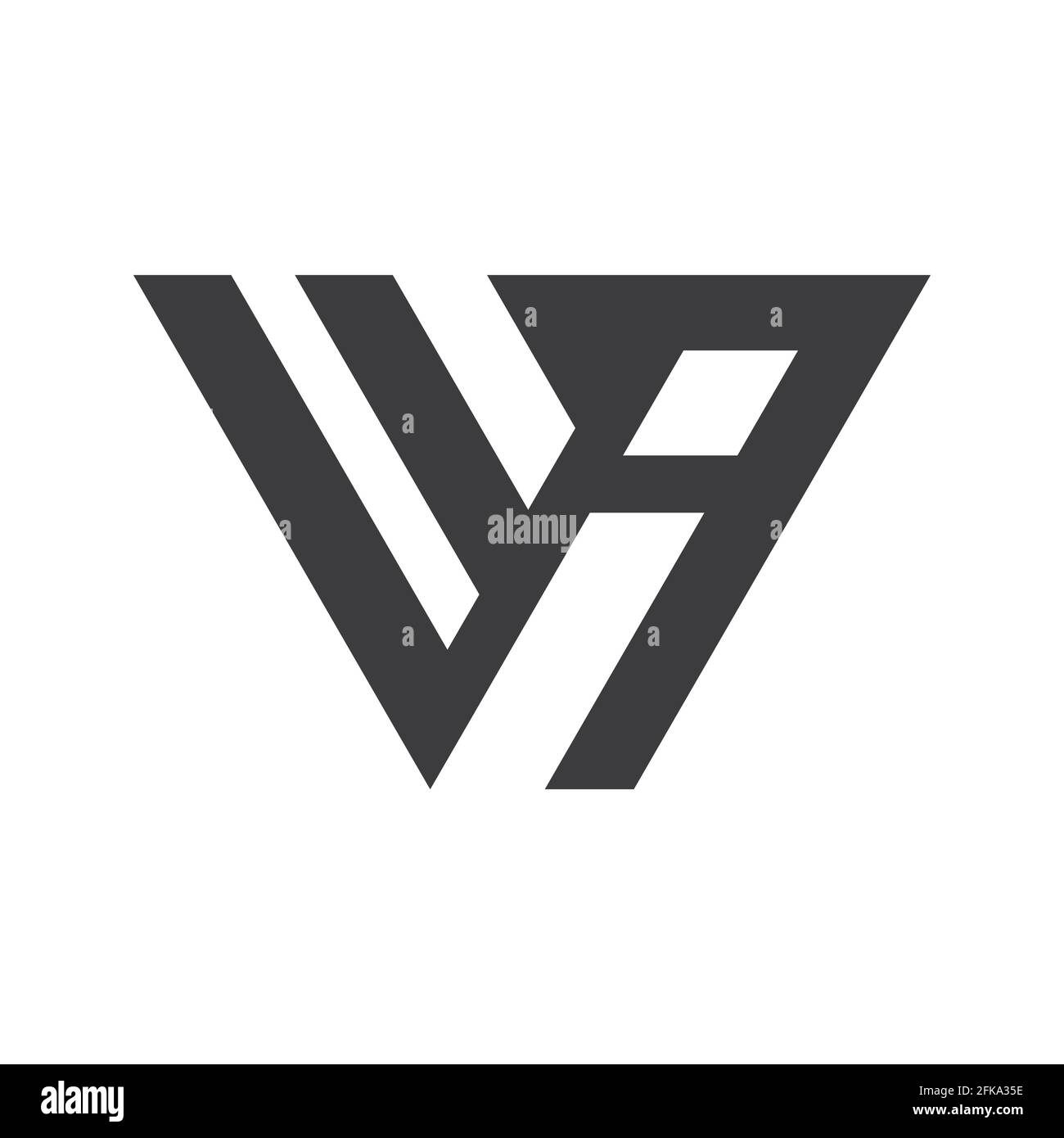 Alphabet Buchstaben Initialen Monogramm Logo AW, WA, W und A Stock Vektor