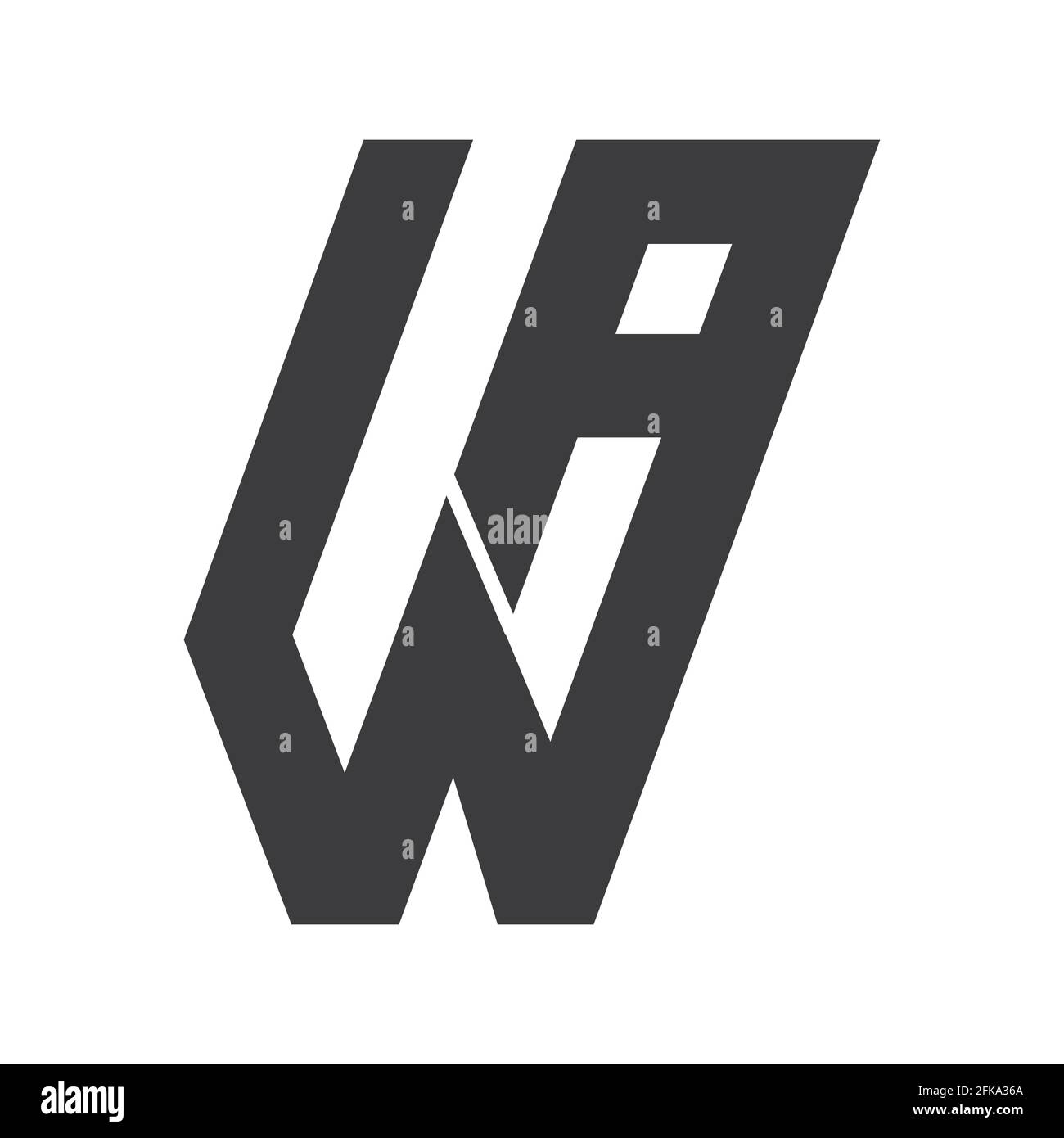 Alphabet Buchstaben Initialen Monogramm Logo AW, WA, W und A Stock Vektor