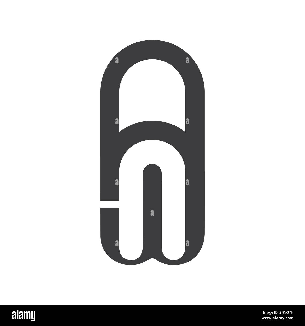 Alphabet Buchstaben Initialen Monogramm Logo AW, WA, W und A Stock Vektor