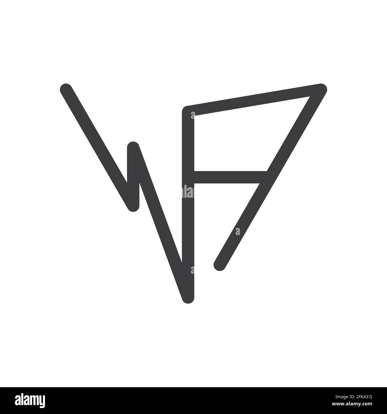 Alphabet Buchstaben Initialen Monogramm Logo AW, WA, W und A Stock Vektor