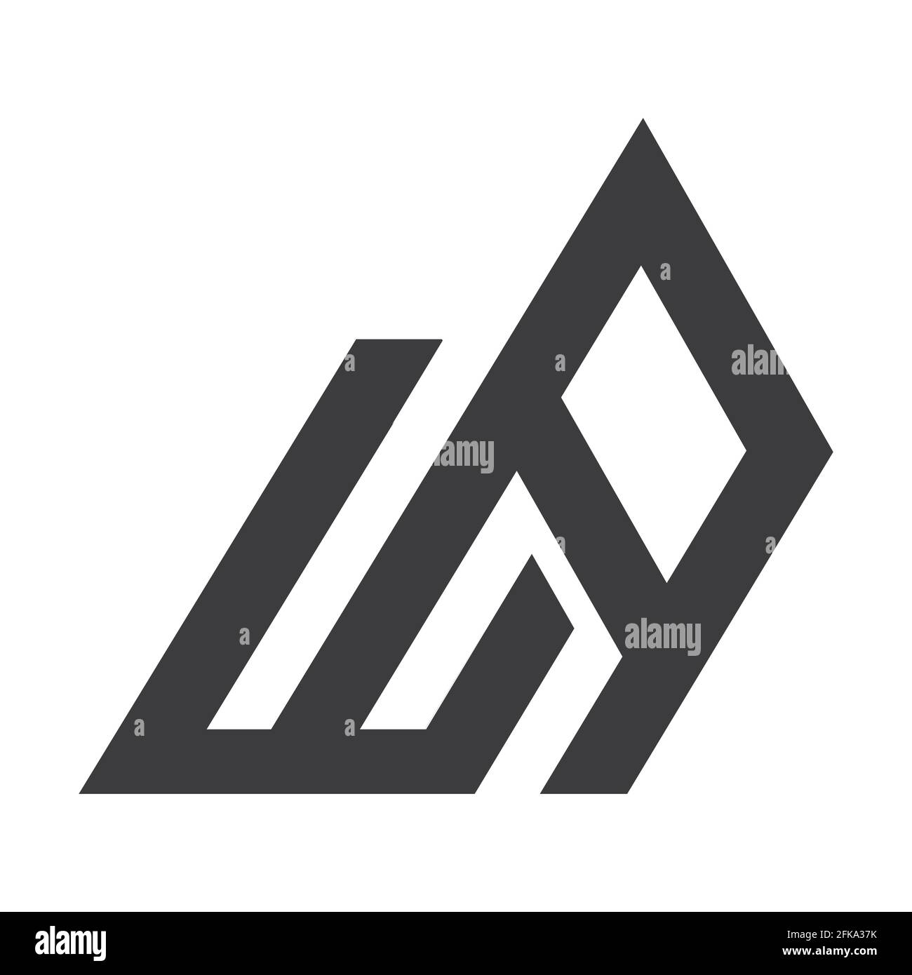 Alphabet Buchstaben Initialen Monogramm Logo AW, WA, W und A Stock Vektor