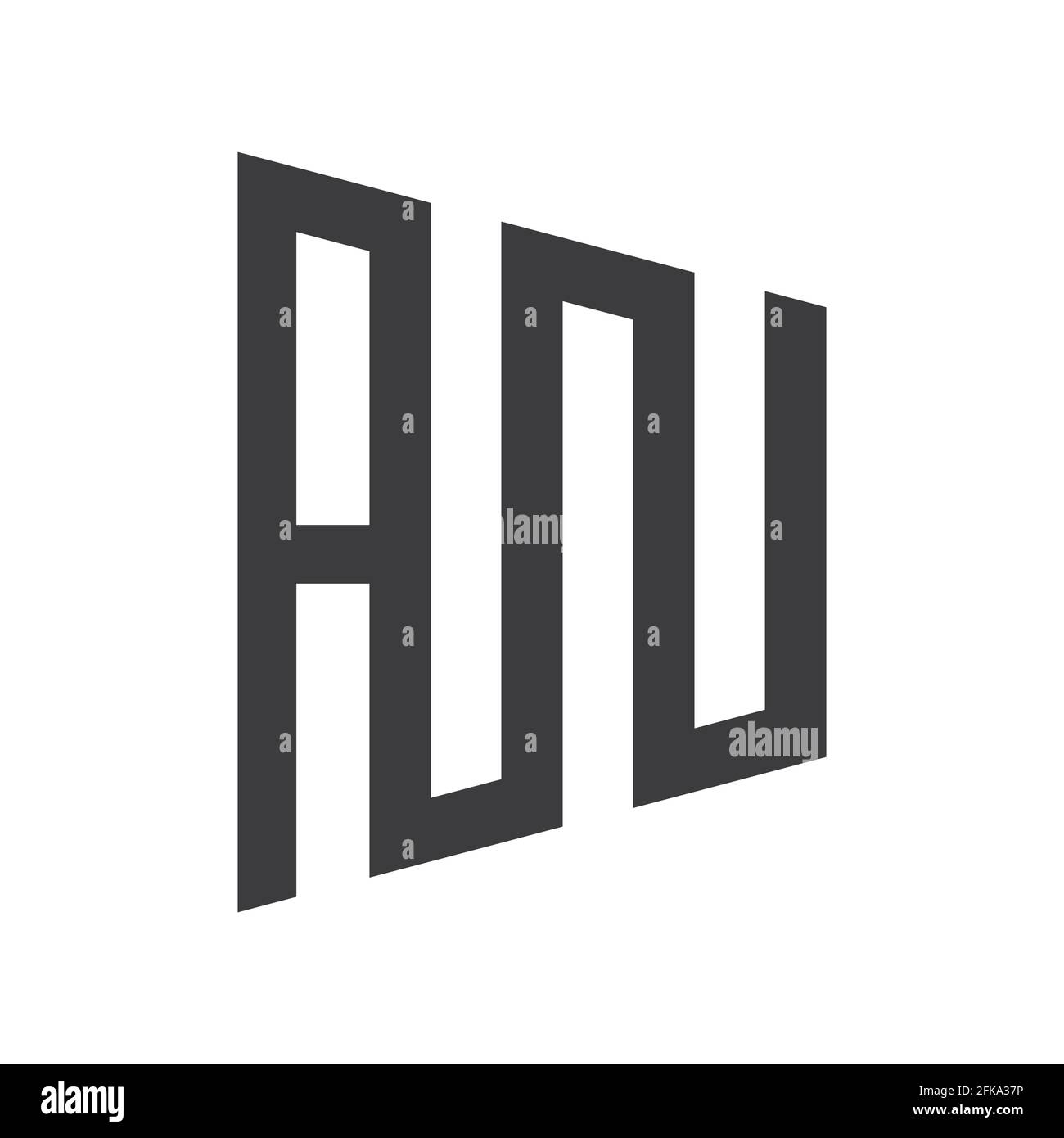 Alphabet Buchstaben Initialen Monogramm Logo AW, WA, W und A Stock Vektor