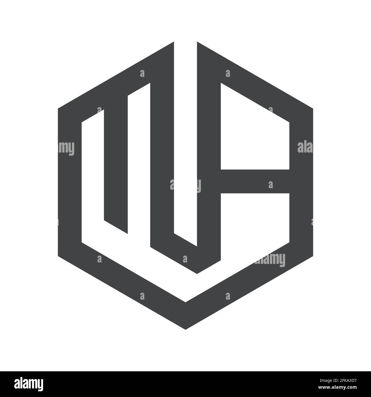 Alphabet Buchstaben Initialen Monogramm Logo AW, WA, W und A Stock Vektor